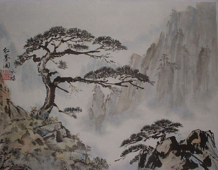 Ancient Japanese Brush Painting Ancient Japanese Brush Painting