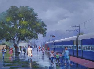 Bijay Biswal’s painting fetches Rs 5 lakh as PM Modi put the gift on auction