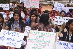 Dharna in front of Odisha State Assembly