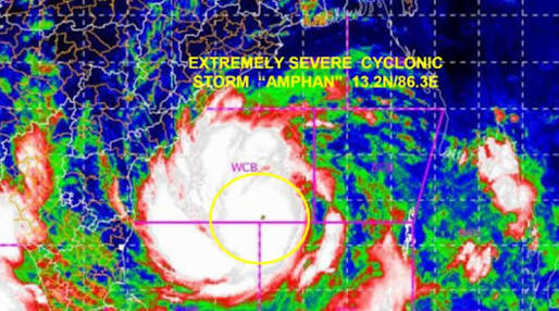 Storm Amphan becomes super cyclone inside the sea