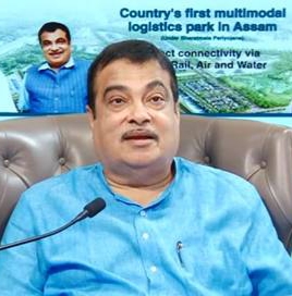 Nitin Gadkari lays foundation stone of country’s first Multi-modal Logistic Park in Assam