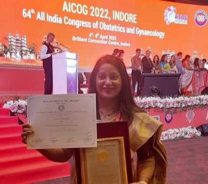 AIIMS Bhubaneswar gynecologist Dr. Sweta Singh gets prestigious FOGSI Movicol Corion Award