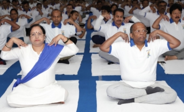 Nalco joins the nation in celebrating International Yoga Day