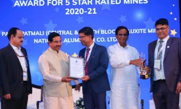 Nalco Panchpatmali Mines bag Five Star Rating Award