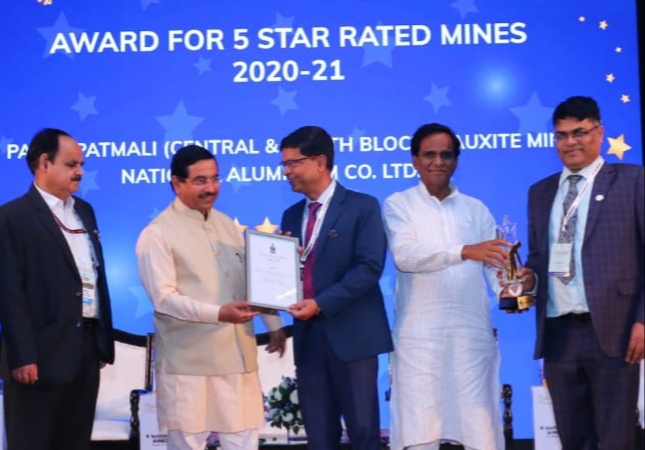 Nalco Panchpatmali Mines bag Five Star Rating Award