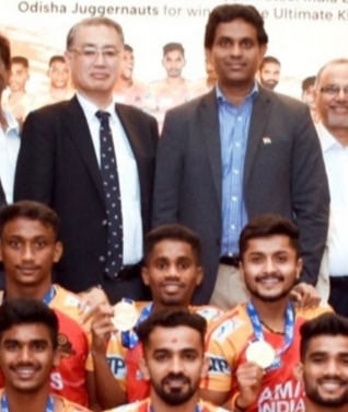 ArcelorMittal Nippon Steel India felicitates Ultimate Kho Kho 2022 champion team Odisha Juggernauts