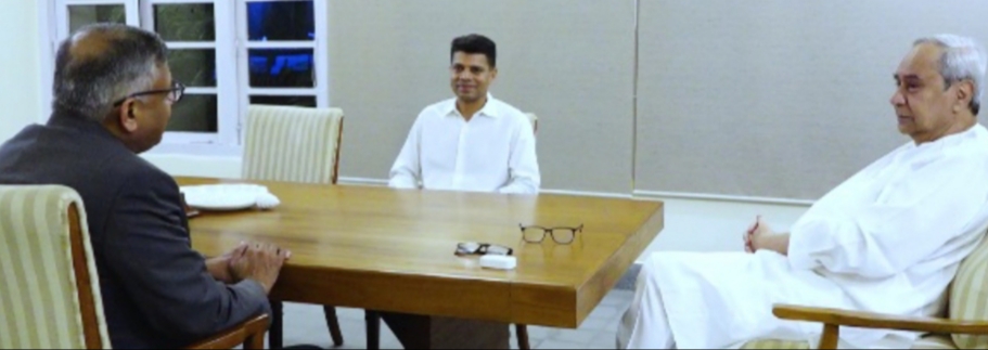 Tata Sons chairman Chandrasekaran meets Odisha CM