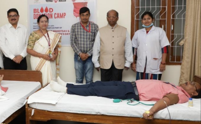 Nalco organized Voluntary Blood Donation Camp